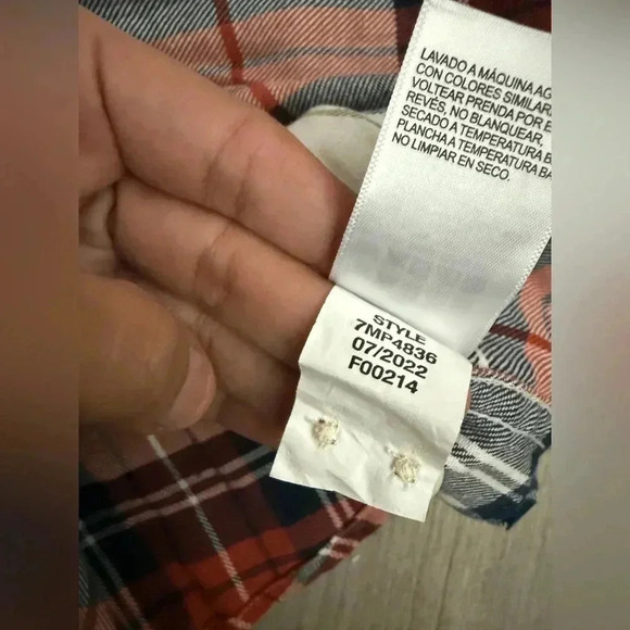 NWT Lucky Brand Flannel shirt Large Men’s - Picture 7 of 9